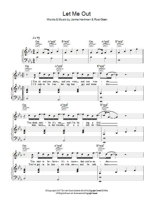 Learn to play Ben's Brother Let Me Out sheet music for Piano, Vocal & Guitar Chords in minutes. Price: 7.8900$ Ben's Brother Let Me Out sheet music notes and chords arranged for Piano, Vocal & Guitar Chords