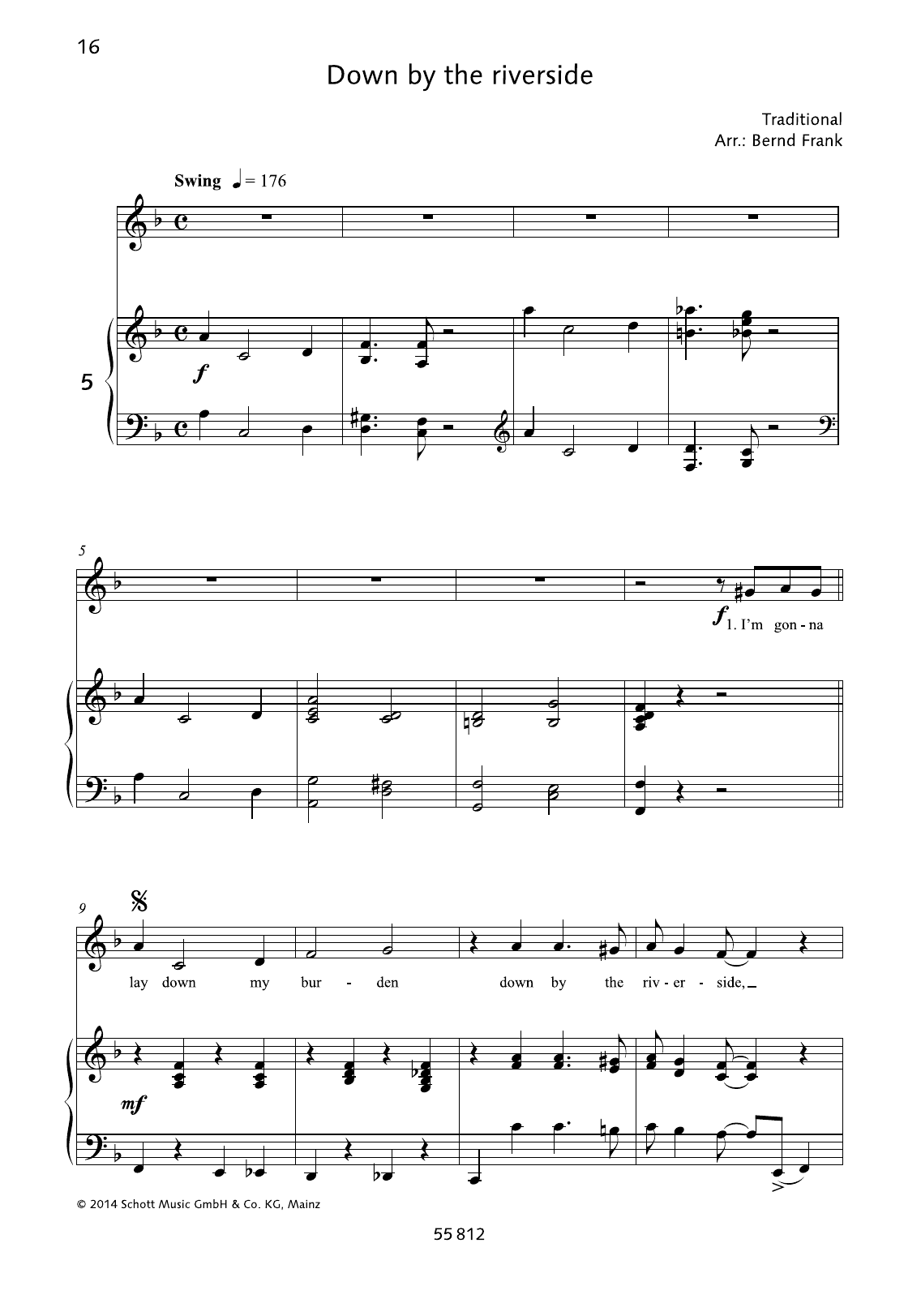 Learn to play Bernd Frank Down by the Riverside sheet music for Piano & Vocal in minutes. Price: 6.9900$ Bernd Frank Down by the Riverside sheet music notes and chords arranged for Piano & Vocal