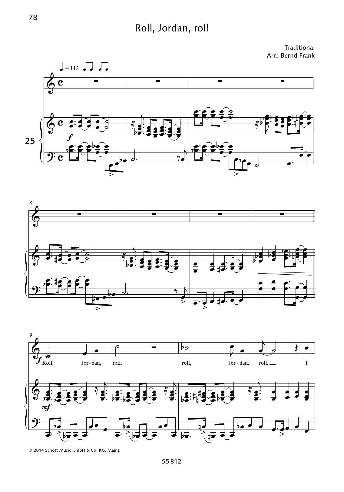 Learn to play Bernd Frank Roll, Jordan, Roll sheet music for Piano & Vocal in minutes. Price: 6.9900$ Bernd Frank Roll, Jordan, Roll sheet music notes and chords arranged for Piano & Vocal