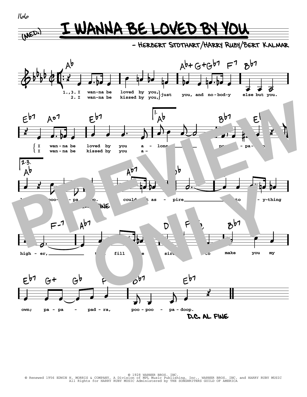Learn to play Bert Kalmar I Wanna Be Loved By You (Low Voice) sheet music for Real Book – Melody, Lyrics & Chords in minutes. Price: 5.9900$ Bert Kalmar I Wanna Be Loved By You (Low Voice) sheet music notes and chords arranged for Real Book – Melody, Lyrics & Chords