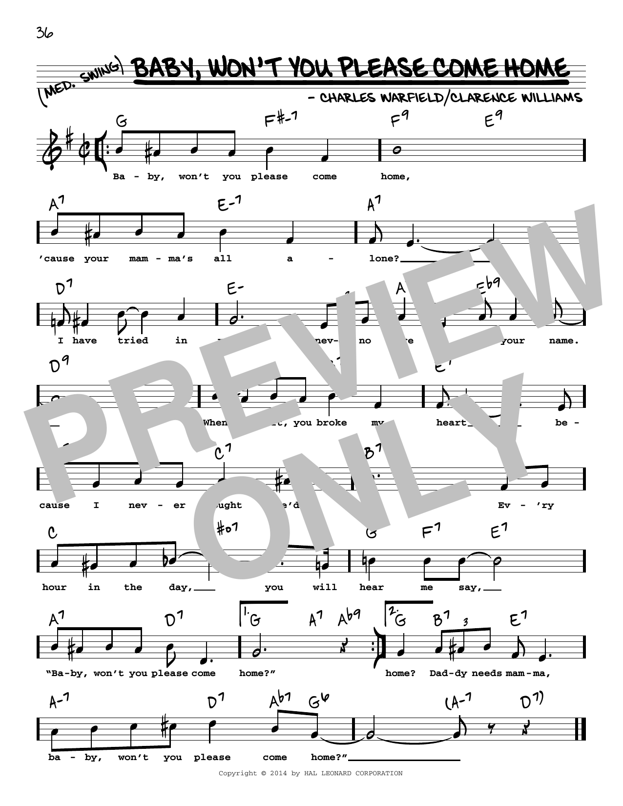 Learn to play Bessie Smith Baby, Won't You Please Come Home (High Voice) sheet music for Real Book – Melody, Lyrics & Chords in minutes. Price: 5.9900$ Bessie Smith Baby, Won't You Please Come Home (High Voice) sheet music notes and chords arranged for Real Book – Melody, Lyrics & Chords