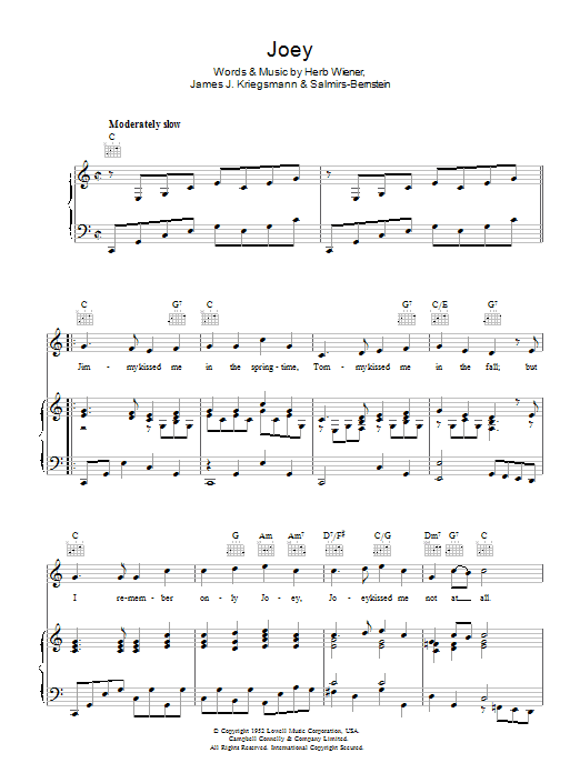 Learn to play Betty Madigan Joey sheet music for Piano, Vocal & Guitar Chords in minutes. Price: 7.8900$ Betty Madigan Joey sheet music notes and chords arranged for Piano, Vocal & Guitar Chords