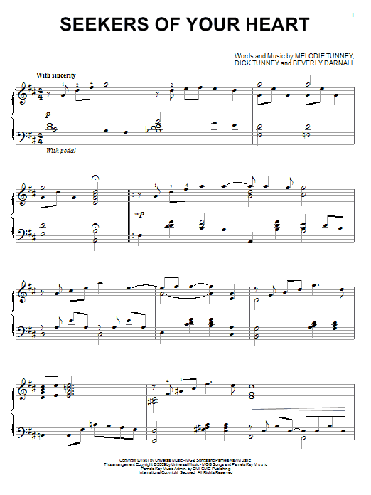 Learn to play Beverly Darnall Seekers Of Your Heart sheet music for Piano Solo in minutes. Price: 7.8900$ Beverly Darnall Seekers Of Your Heart sheet music notes and chords arranged for Piano Solo