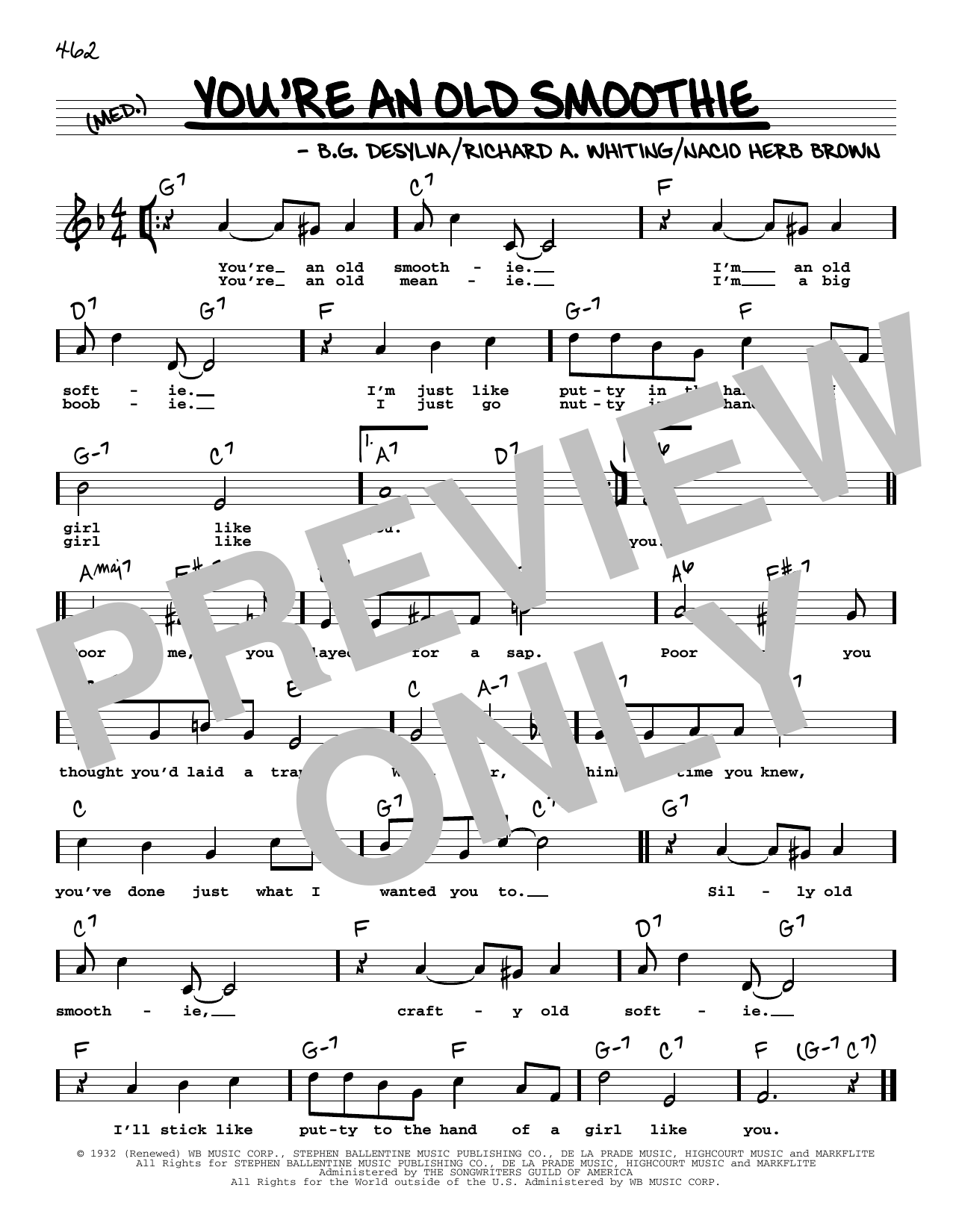 Learn to play B.G. DeSylva You're An Old Smoothie (High Voice) (from Take A Chance) sheet music for Real Book – Melody, Lyrics & Chords in minutes. Price: 5.9900$ B.G. DeSylva You're An Old Smoothie (High Voice) (from Take A Chance) sheet music notes and chords arranged for Real Book – Melody, Lyrics & Chords