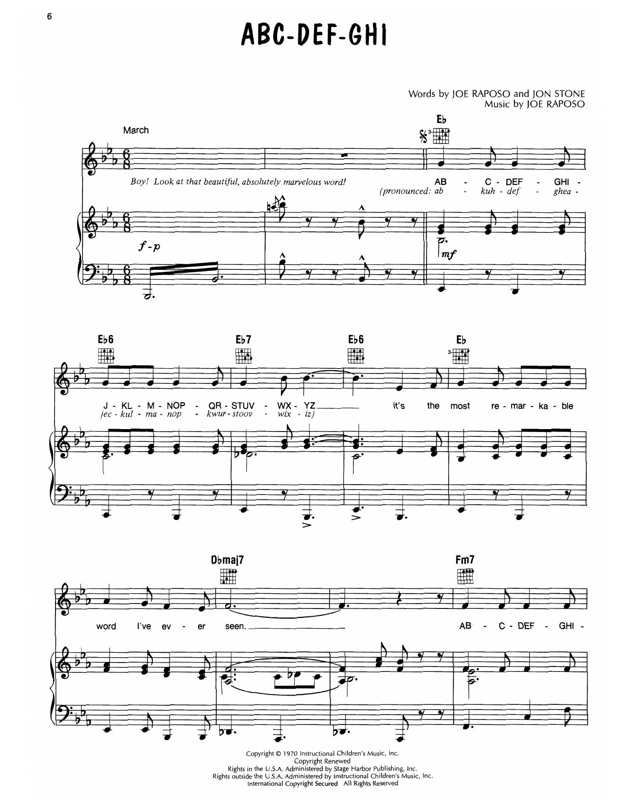 Learn to play Big Bird ABC-DEF-GHI (from Sesame Street) sheet music for Piano, Vocal & Guitar Chords (Right-Hand Melody) in minutes. Price: 6.9900$ Big Bird ABC-DEF-GHI (from Sesame Street) sheet music notes and chords arranged for Piano, Vocal & Guitar Chords (Right-Hand Melody)