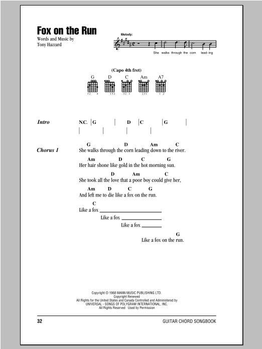 Bill Emerson Fox On The Run sheet music notes and chords. Download Printable PDF.