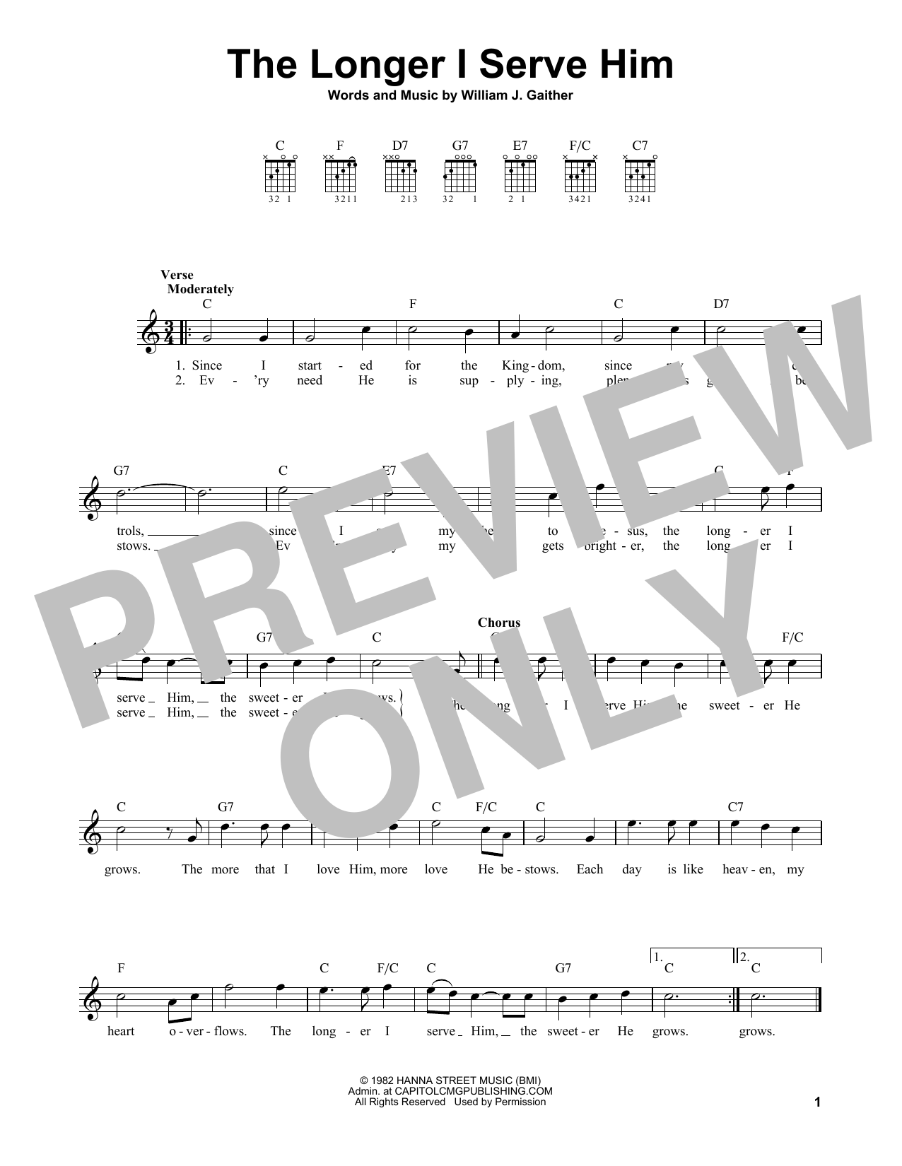 Bill Gaither The Longer I Serve Him sheet music notes and chords. Download Printable PDF.