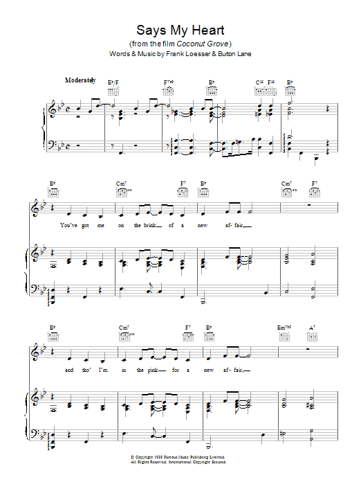 Learn to play Billie Holiday Says My Heart sheet music for Piano, Vocal & Guitar Chords in minutes. Price: 7.8900$ Billie Holiday Says My Heart sheet music notes and chords arranged for Piano, Vocal & Guitar Chords