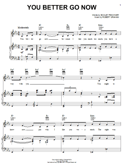 Learn to play Billie Holiday You Better Go Now sheet music for Piano, Vocal & Guitar Chords (Right-Hand Melody) in minutes. Price: 7.8900$ Billie Holiday You Better Go Now sheet music notes and chords arranged for Piano, Vocal & Guitar Chords (Right-Hand Melody)