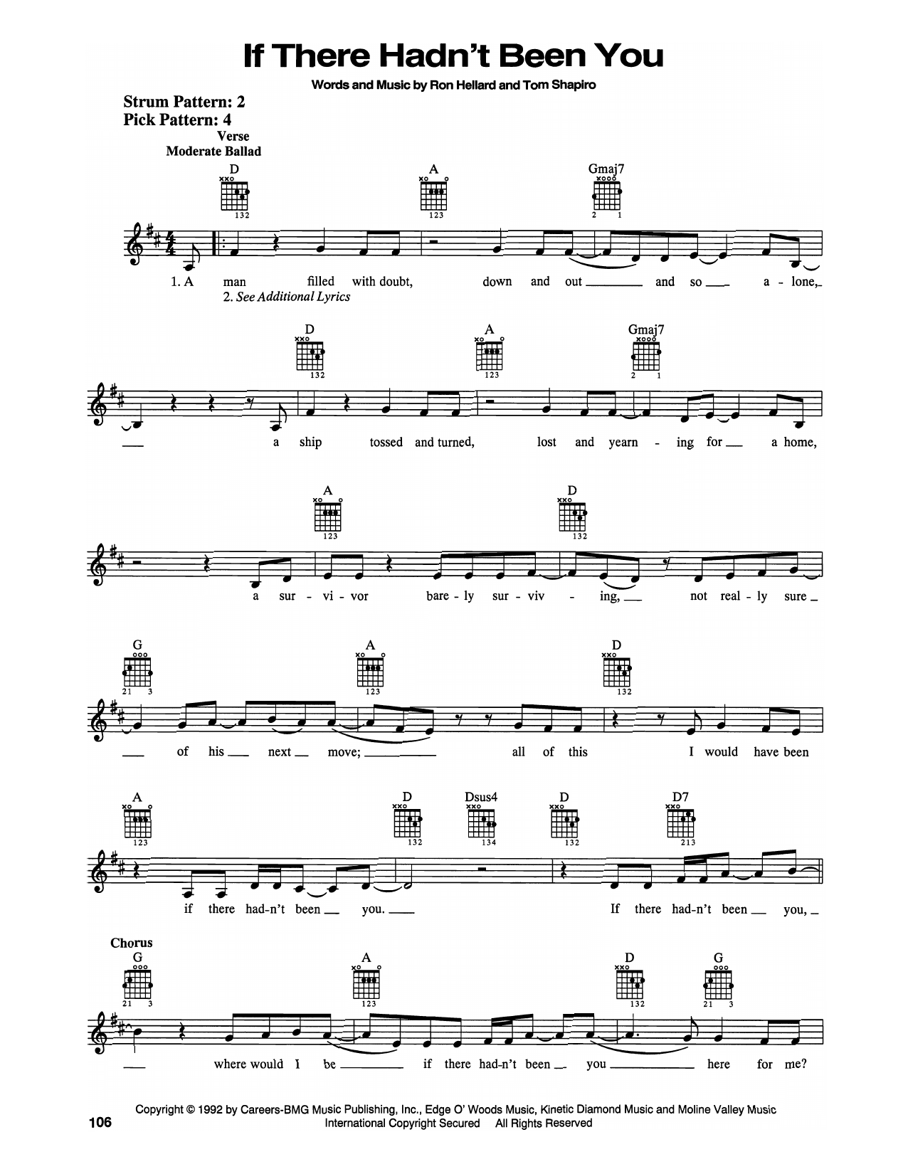 Billy Dean If There Hadn't Been You sheet music notes and chords. Download Printable PDF.