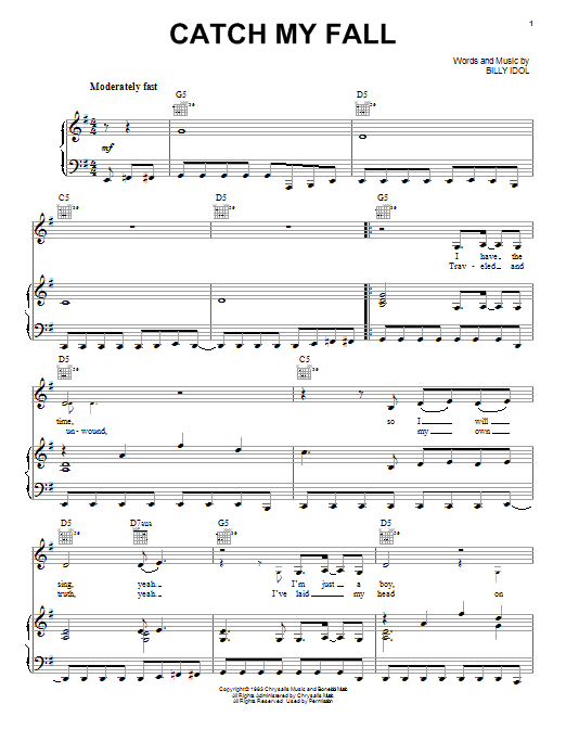 Learn to play Billy Idol Catch My Fall sheet music for Guitar Tab in minutes. Price: 7.8900$ Billy Idol Catch My Fall sheet music notes and chords arranged for Guitar Tab