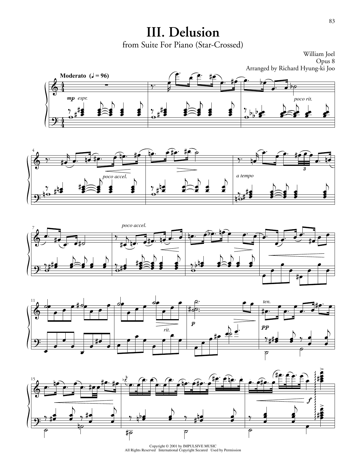 Learn to play Billy Joel Delusion From Suite For Piano sheet music for Piano Solo in minutes. Price: 7.8900$ Billy Joel Delusion From Suite For Piano sheet music notes and chords arranged for Piano Solo