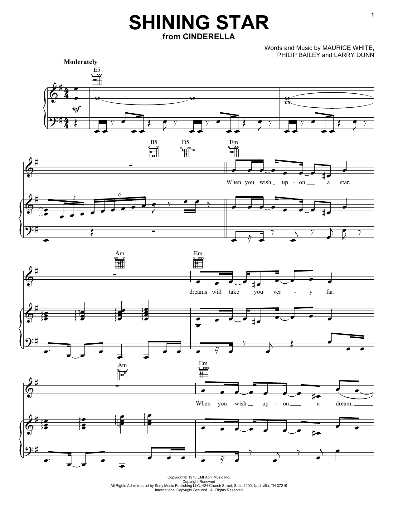 Billy Porter Shining Star (from the Amazon Original Movie Cinderella) sheet music notes and chords. Download Printable PDF.