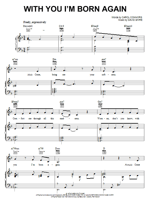 Billy Preston With You I'm Born Again sheet music notes and chords arranged for Piano, Vocal & Guitar Chords (Right-Hand Melody)