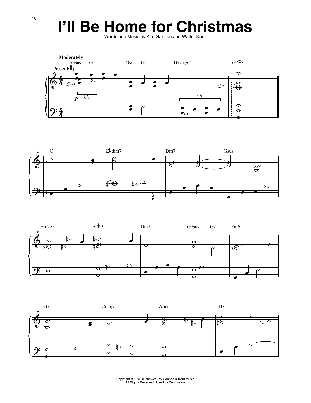 Bing Crosby I'll Be Home For Christmas (arr. Maeve Gilchrist) sheet music notes and chords. Download Printable PDF.