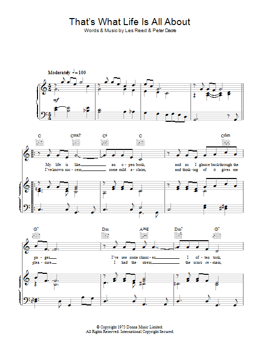 Learn to play Bing Crosby That's What Life Is All About sheet music for Piano, Vocal & Guitar Chords in minutes. Price: 7.8900$ Bing Crosby That's What Life Is All About sheet music notes and chords arranged for Piano, Vocal & Guitar Chords