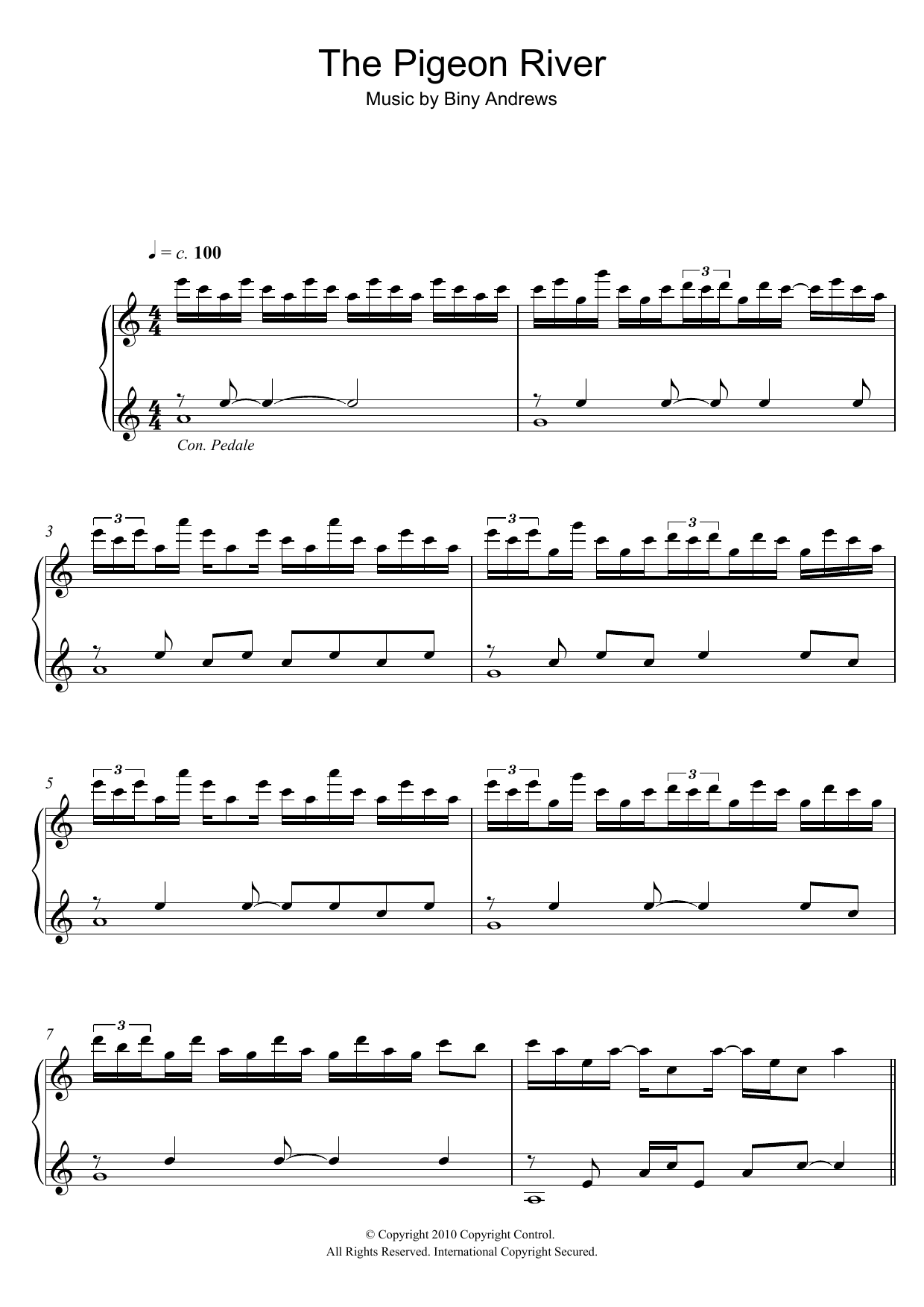 Learn to play Biny Andrews The Pigeon River sheet music for Piano Solo in minutes. Price: 7.8900$ Biny Andrews The Pigeon River sheet music notes and chords arranged for Piano Solo