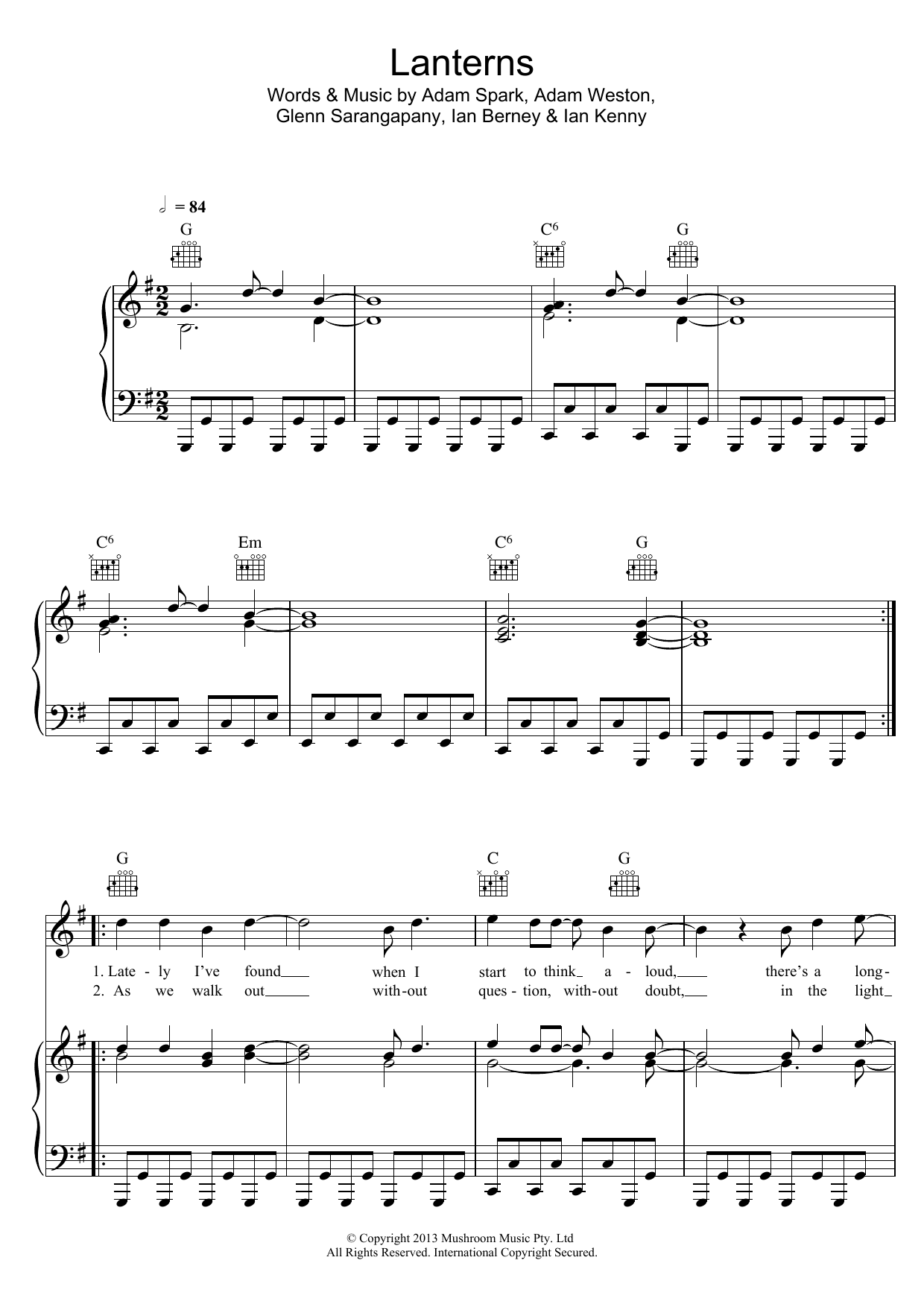 Learn to play Birds Of Tokyo Lanterns sheet music for Piano, Vocal & Guitar Chords (Right-Hand Melody) in minutes. Price: 7.8900$ Birds Of Tokyo Lanterns sheet music notes and chords arranged for Piano, Vocal & Guitar Chords (Right-Hand Melody)