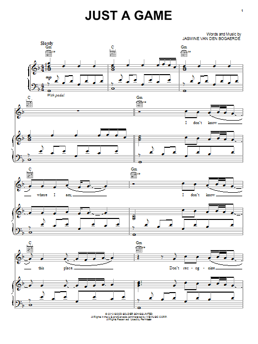 Learn to play Birdy Just A Game sheet music for Guitar Tab in minutes. Price: 7.8900$ Birdy Just A Game sheet music notes and chords arranged for Guitar Tab