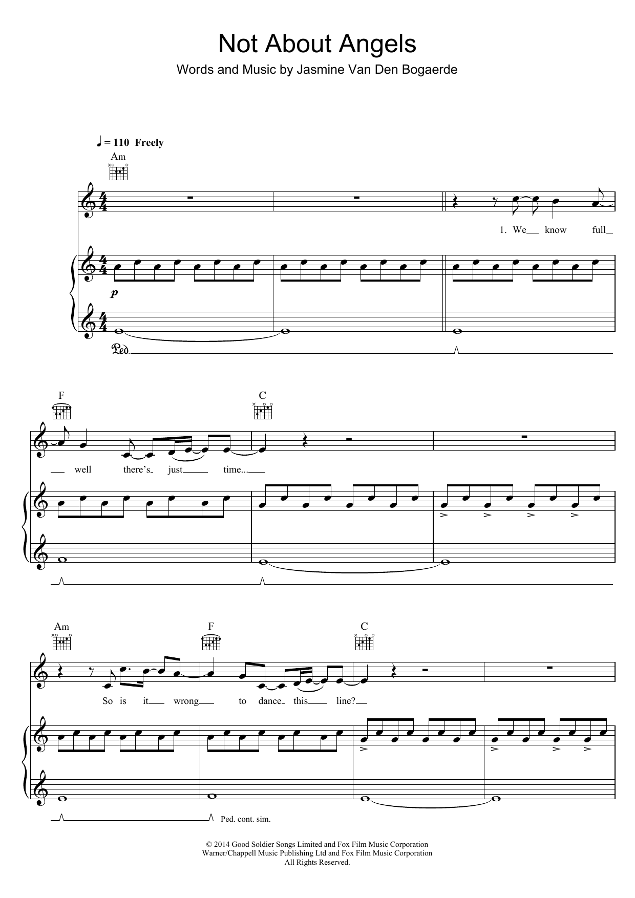 Birdy Not About Angels sheet music notes and chords. Download Printable PDF.