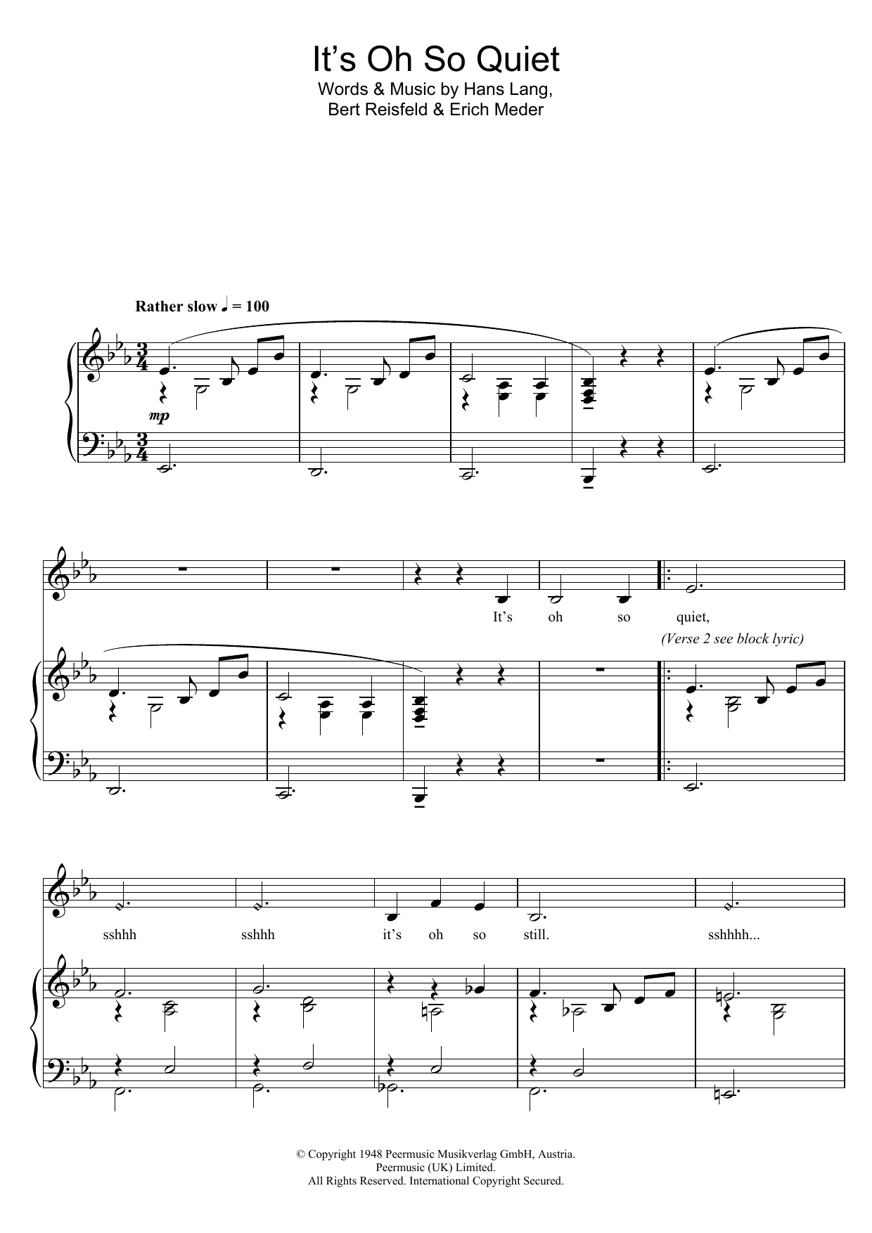 Bjork It's Oh So Quiet sheet music notes and chords. Download Printable PDF.