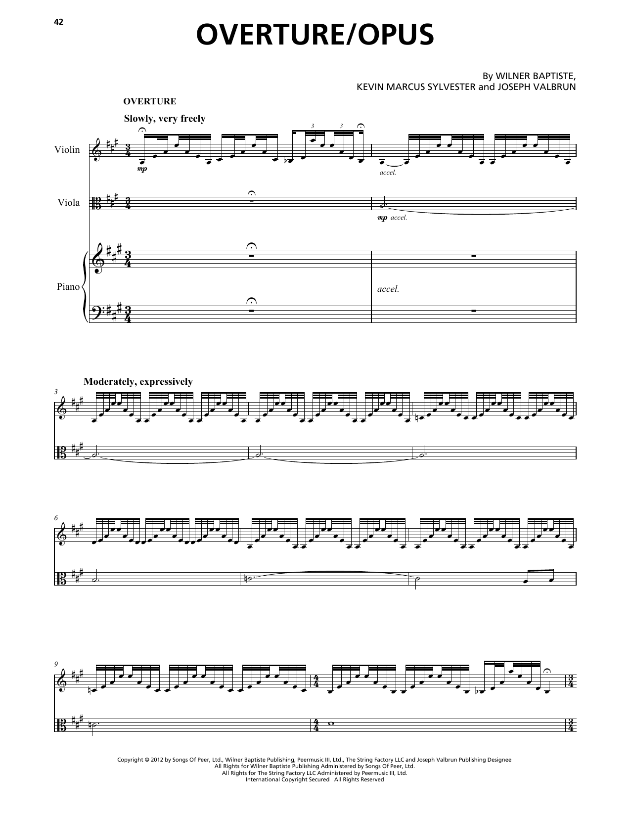 Black Violin Overture/Opus sheet music notes and chords. Download Printable PDF.