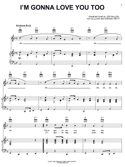 Blondie I'm Gonna Love You Too sheet music notes and chords. Download Printable PDF.