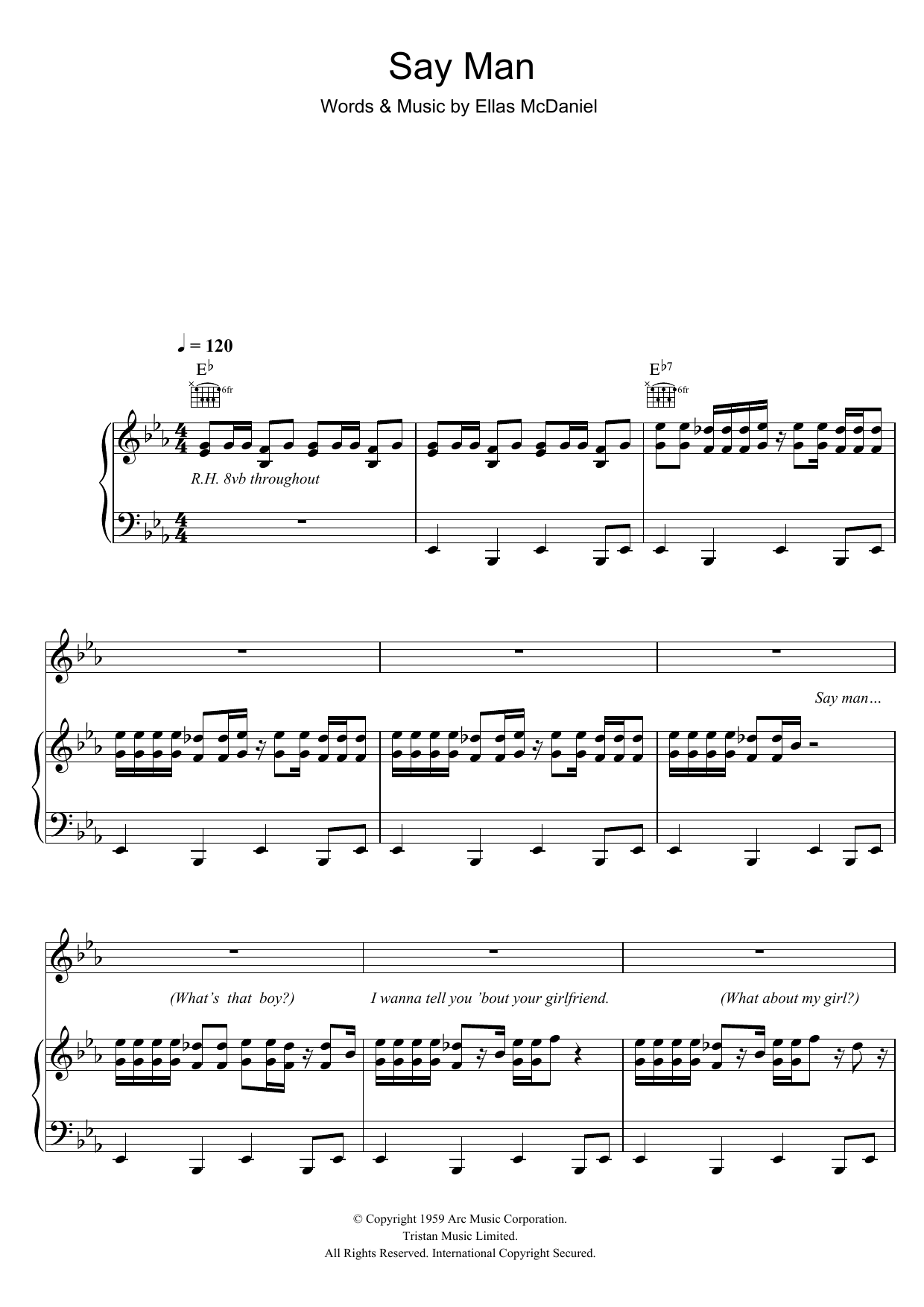Learn to play Bo Diddley Say Man sheet music for Piano, Vocal & Guitar Chords in minutes. Price: 7.8900$ Bo Diddley Say Man sheet music notes and chords arranged for Piano, Vocal & Guitar Chords