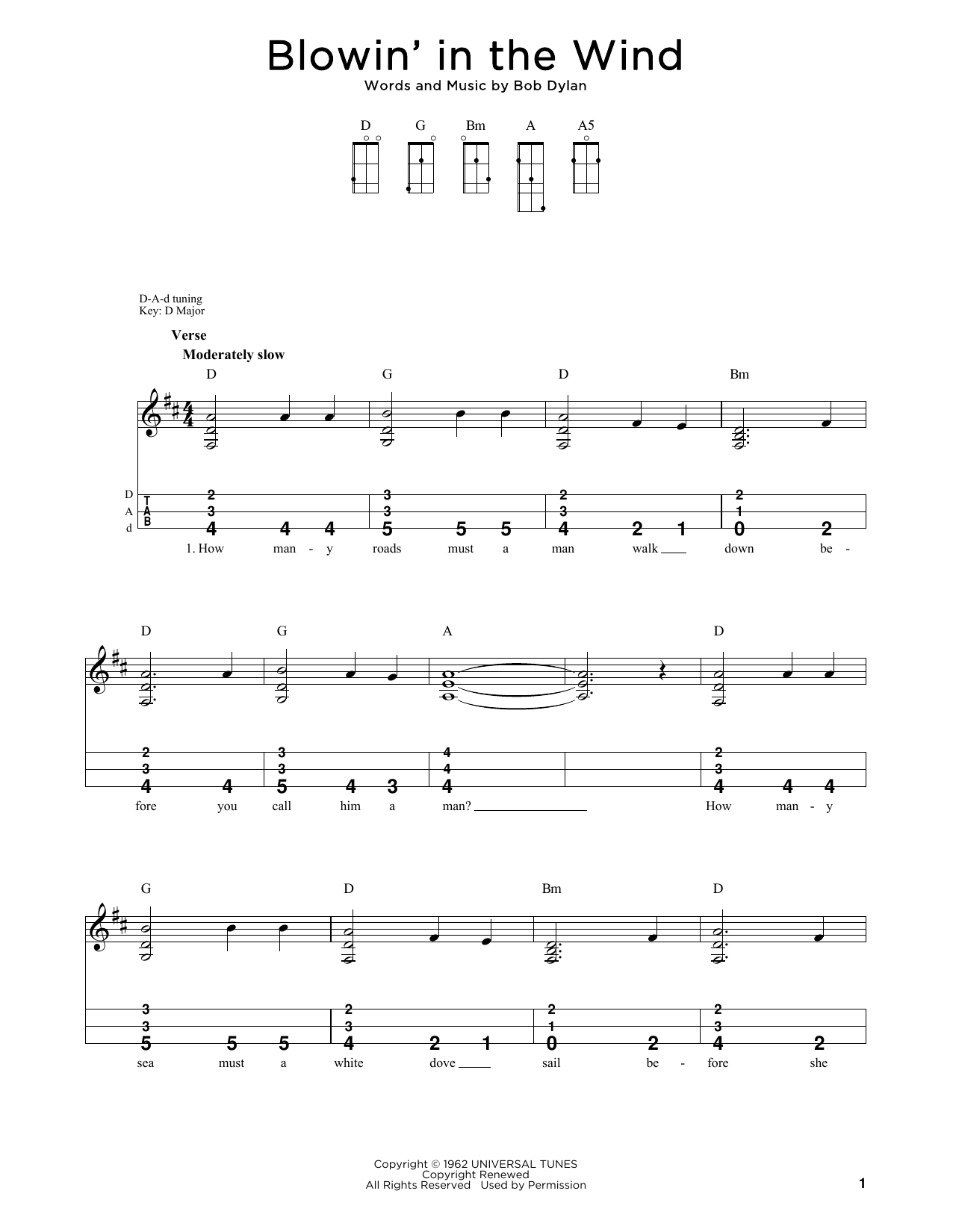 Bob Dylan Blowin' In The Wind (arr. Steven B. Eulberg) sheet music notes and chords. Download Printable PDF.