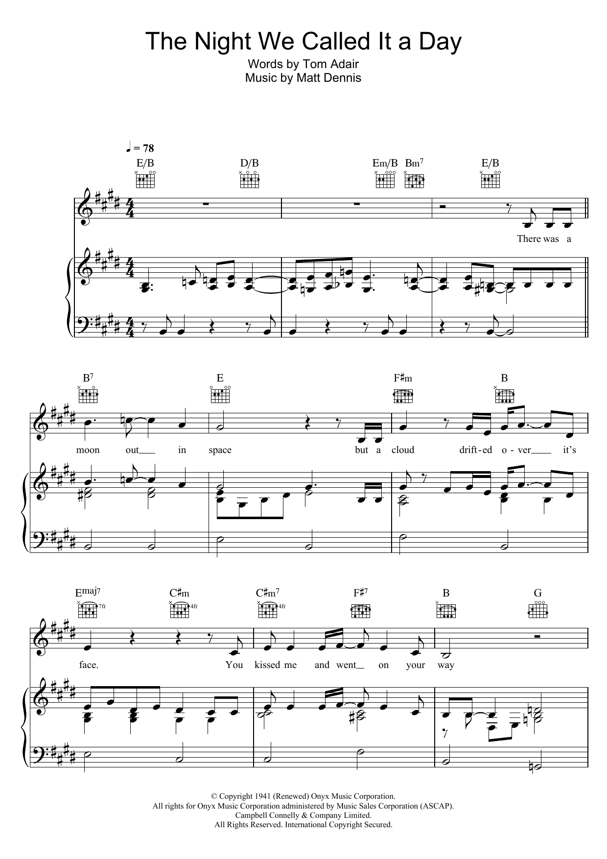Learn to play Bob Dylan The Night We Called It A Day sheet music for Piano, Vocal & Guitar Chords in minutes. Price: 7.8900$ Bob Dylan The Night We Called It A Day sheet music notes and chords arranged for Piano, Vocal & Guitar Chords