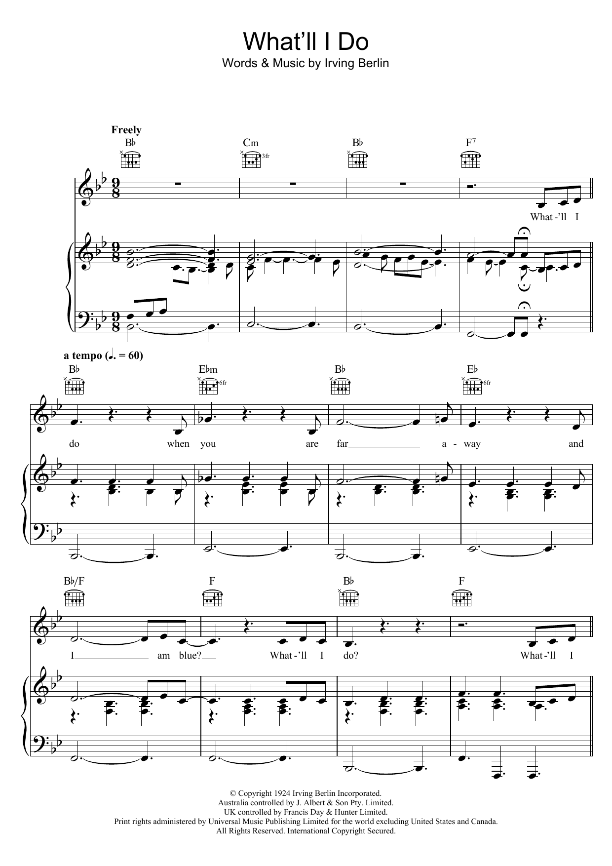 Learn to play Bob Dylan What'll I Do sheet music for Piano, Vocal & Guitar Chords in minutes. Price: 7.8900$ Bob Dylan What'll I Do sheet music notes and chords arranged for Piano, Vocal & Guitar Chords