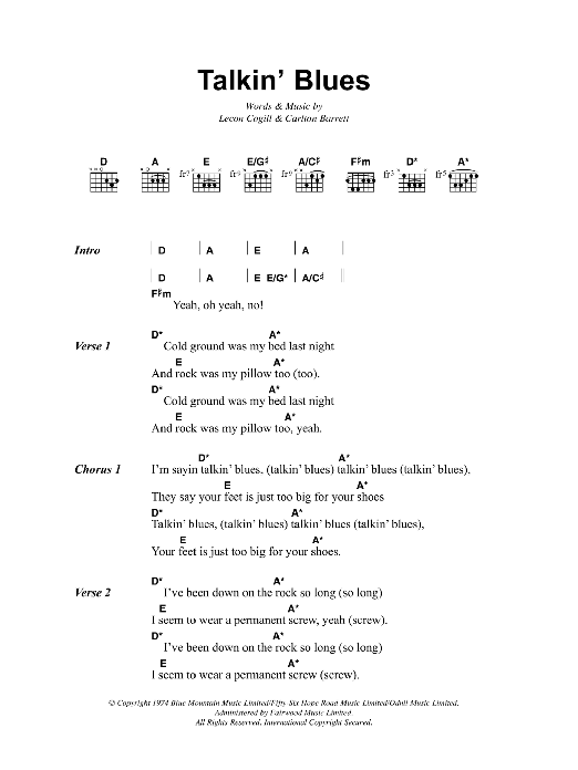 Bob Marley Talkin' Blues sheet music notes and chords. Download Printable PDF.