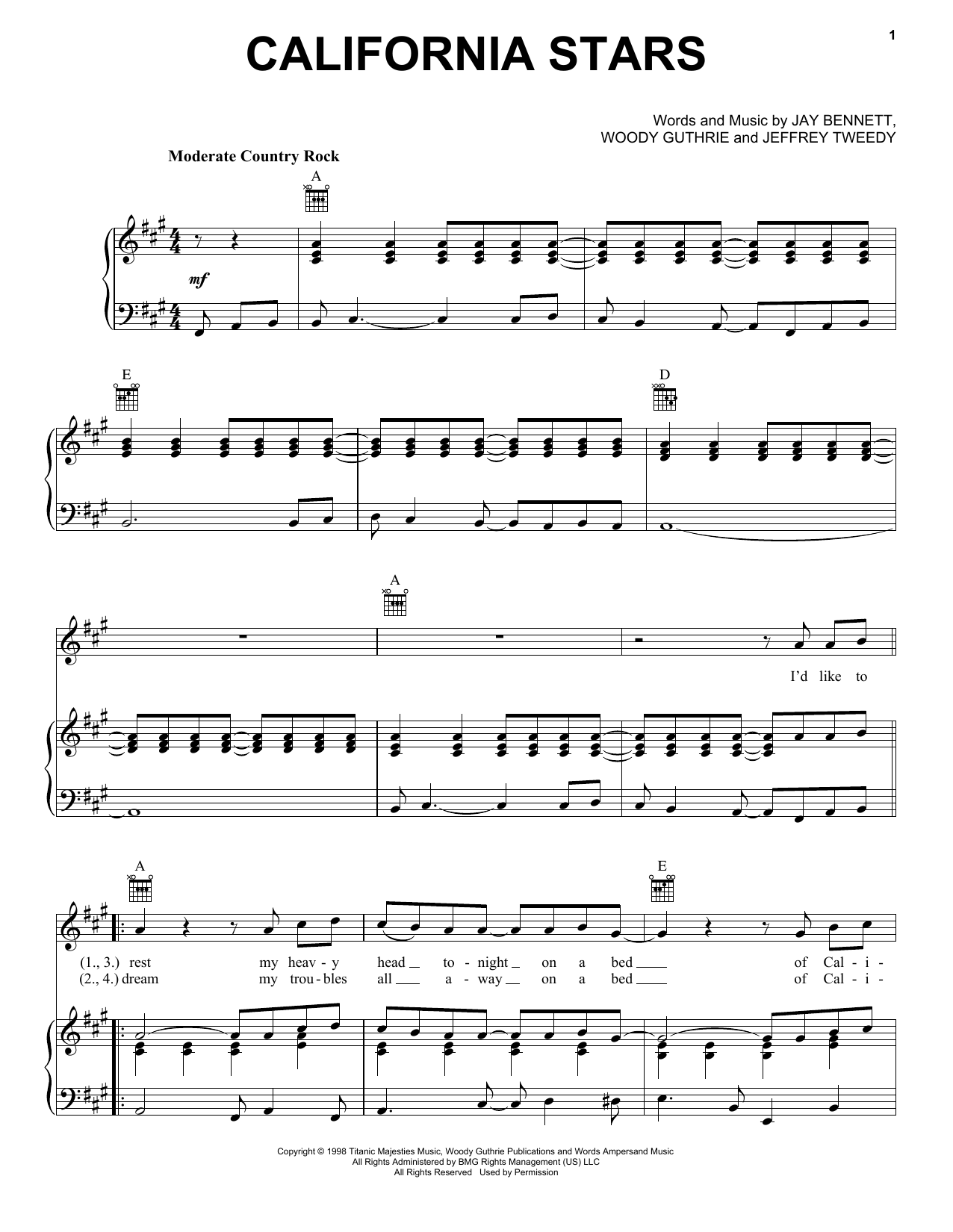 Learn to play Bob Seger California Stars sheet music for Piano, Vocal & Guitar Chords (Right-Hand Melody) in minutes. Price: 7.8900$ Bob Seger California Stars sheet music notes and chords arranged for Piano, Vocal & Guitar Chords (Right-Hand Melody)