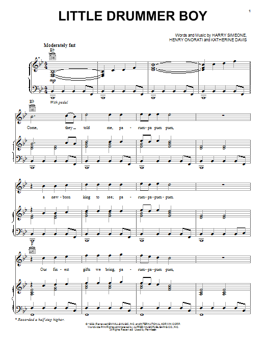 Bob Seger The Little Drummer Boy sheet music notes and chords. Download Printable PDF.