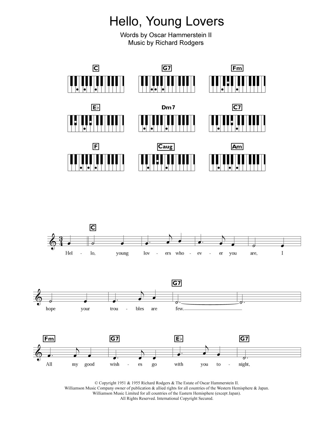 Learn to play Bobby Darin Hello, Young Lovers sheet music for Piano Chords/Lyrics in minutes. Price: 4.4900$ Bobby Darin Hello, Young Lovers sheet music notes and chords arranged for Piano Chords/Lyrics