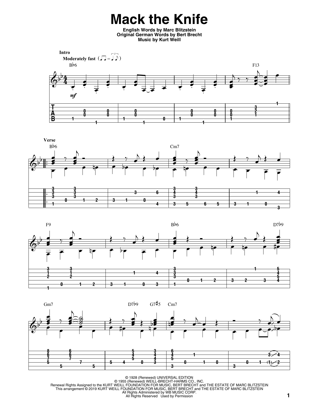 Bobby Darin Mack The Knife (arr. Bill LaFleur) sheet music notes and chords. Download Printable PDF.