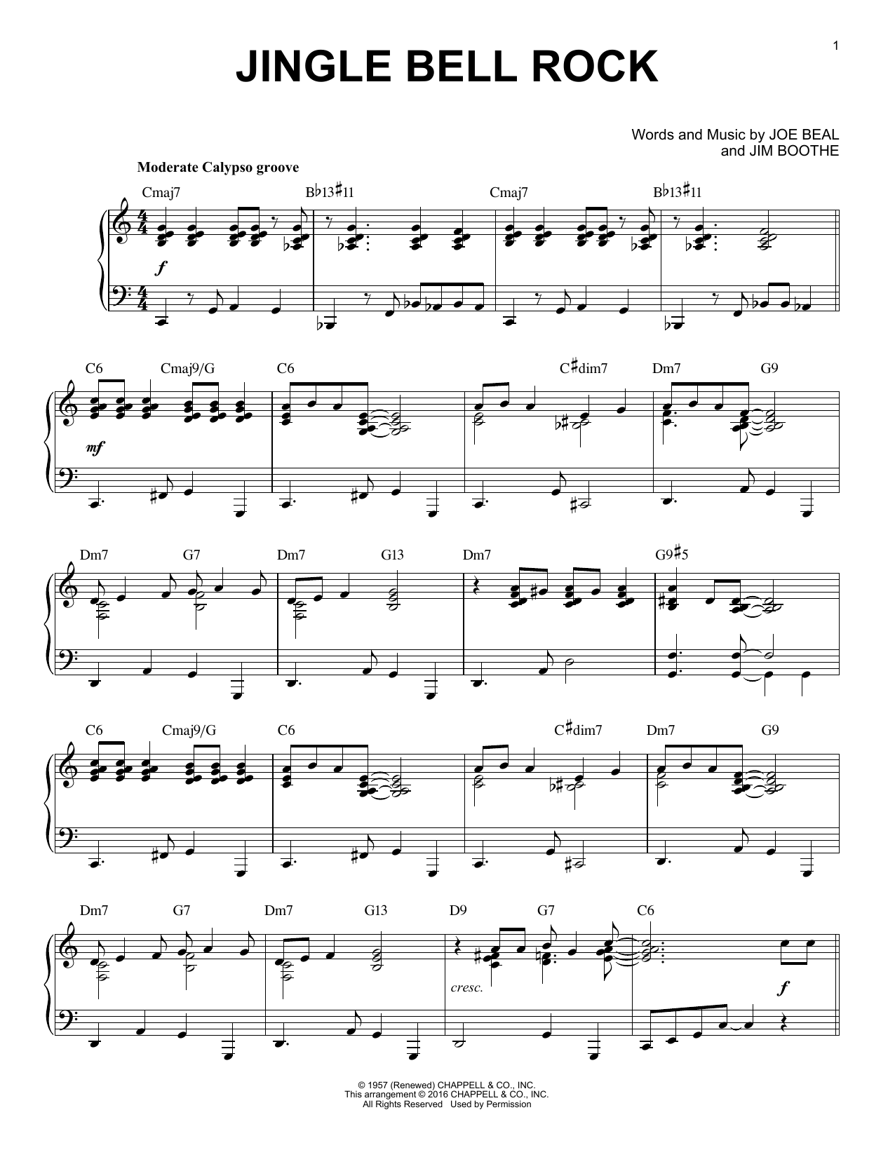 Jim Boothe Jingle Bell Rock [Jazz version] (arr. Brent Edstrom) sheet music notes and chords. Download Printable PDF.