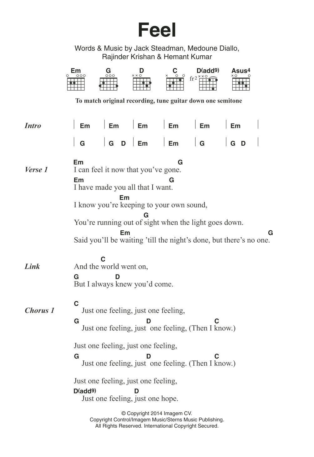 Robbie Williams Feel sheet music notes and chords. Download Printable PDF.