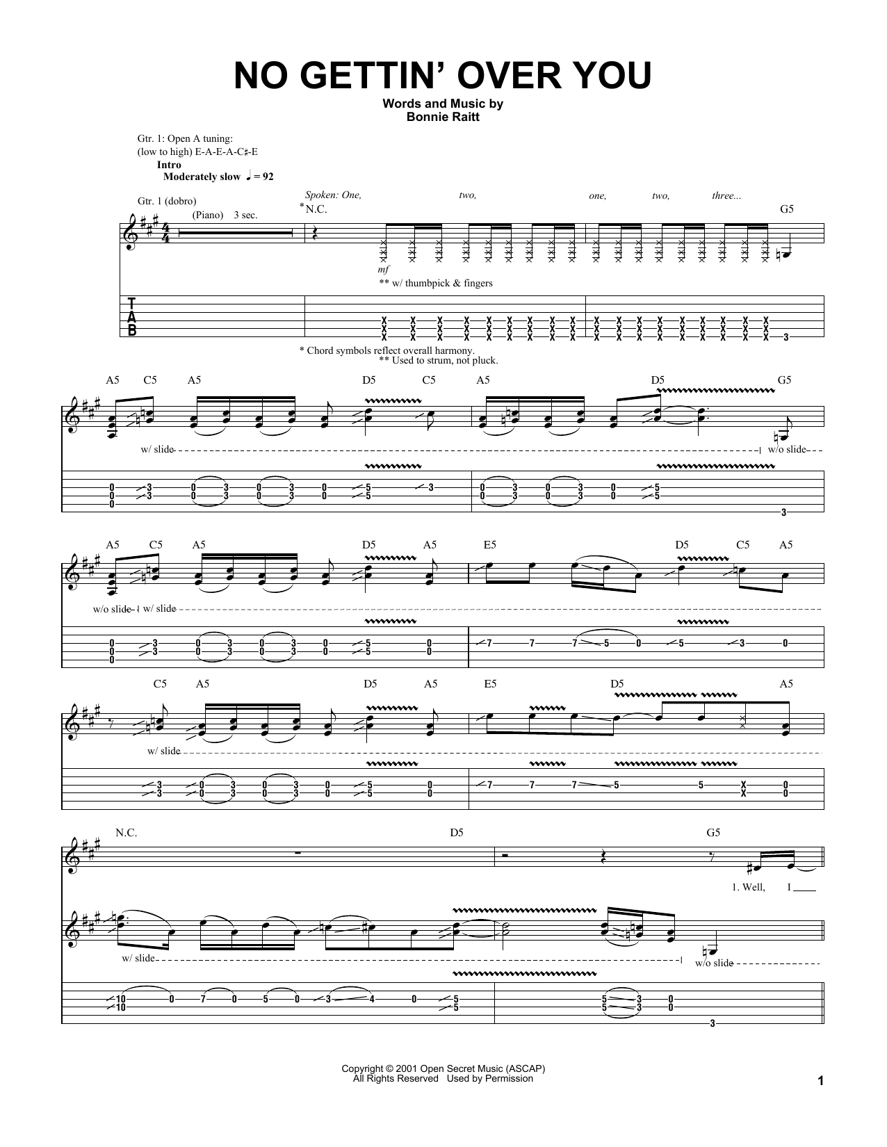 Learn to play Bonnie Raitt No Gettin' Over You sheet music for Guitar Tab in minutes. Price: 7.8900$ Bonnie Raitt No Gettin' Over You sheet music notes and chords arranged for Guitar Tab