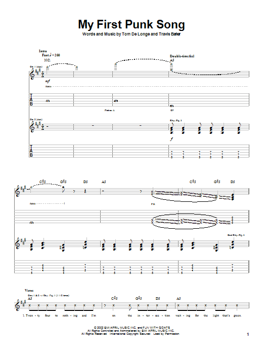 Learn to play Box Car Racer My First Punk Song sheet music for Guitar Tab in minutes. Price: 7.8900$ Box Car Racer My First Punk Song sheet music notes and chords arranged for Guitar Tab
