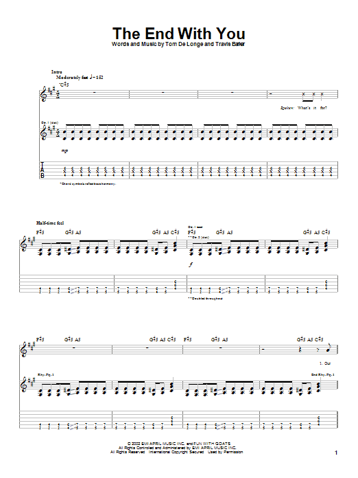 Learn to play Box Car Racer The End With You sheet music for Guitar Tab in minutes. Price: 7.8900$ Box Car Racer The End With You sheet music notes and chords arranged for Guitar Tab