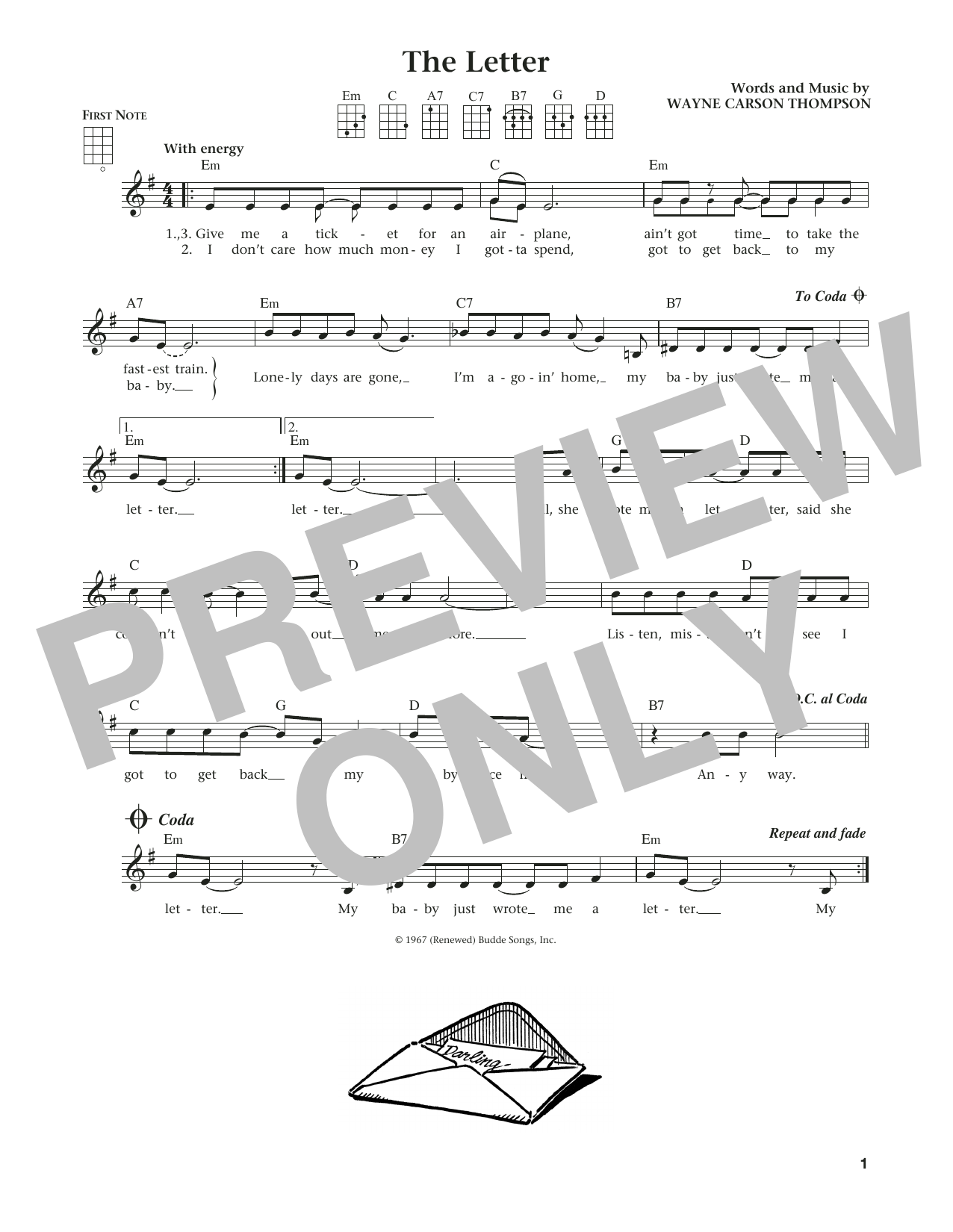 Learn to play Box Tops The Letter (from The Daily Ukulele) (arr. Liz and Jim Beloff) sheet music for Ukulele in minutes. Price: 5.9900$ Box Tops The Letter (from The Daily Ukulele) (arr. Liz and Jim Beloff) sheet music notes and chords arranged for Ukulele