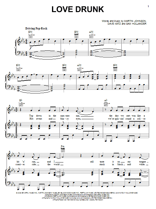 Learn to play Boys Like Girls Love Drunk sheet music for Piano, Vocal & Guitar Chords (Right-Hand Melody) in minutes. Price: 7.8900$ Boys Like Girls Love Drunk sheet music notes and chords arranged for Piano, Vocal & Guitar Chords (Right-Hand Melody)