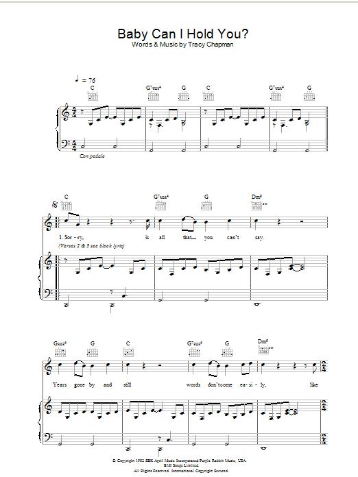 Boyzone Baby Can I Hold You sheet music notes and chords. Download Printable PDF.