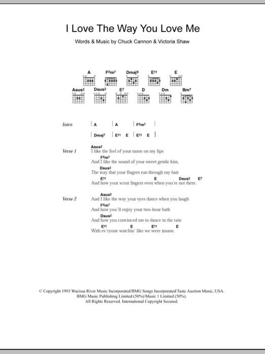 Boyzone I Love The Way You Love Me sheet music notes and chords. Download Printable PDF.