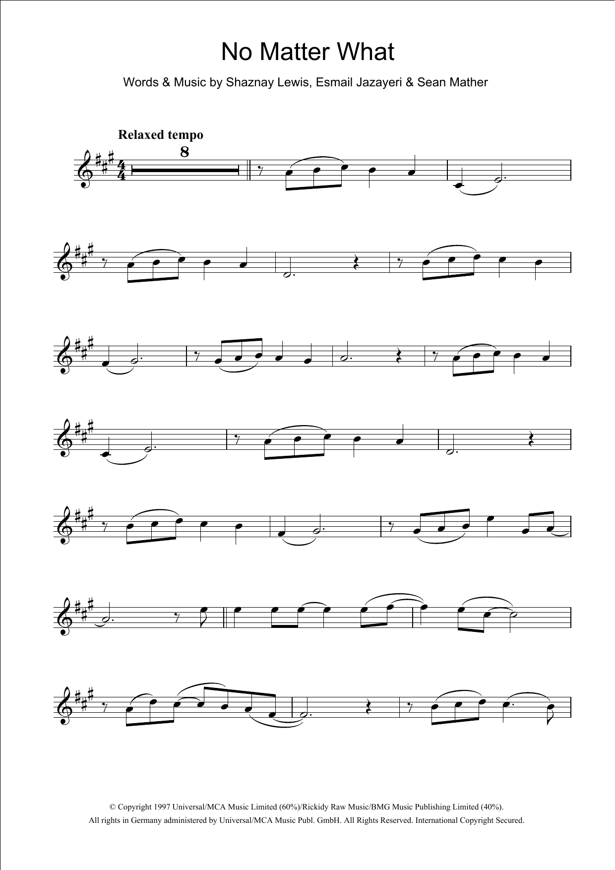 Boyzone No Matter What (from Whistle Down The Wind) sheet music notes and chords. Download Printable PDF.