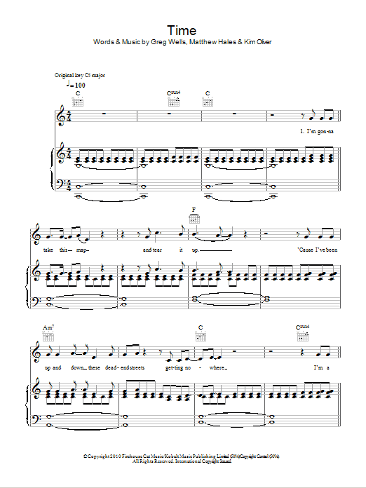 Boyzone Time sheet music notes and chords arranged for Piano, Vocal & Guitar Chords