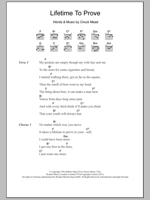 BR5-49 Lifetime To Prove sheet music notes and chords. Download Printable PDF.