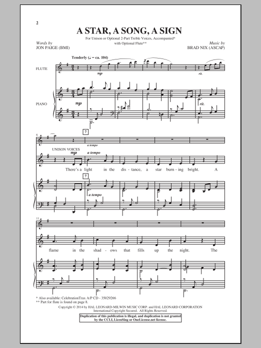 Brad Nix A Star, A Song, A Sign sheet music notes and chords. Download Printable PDF.