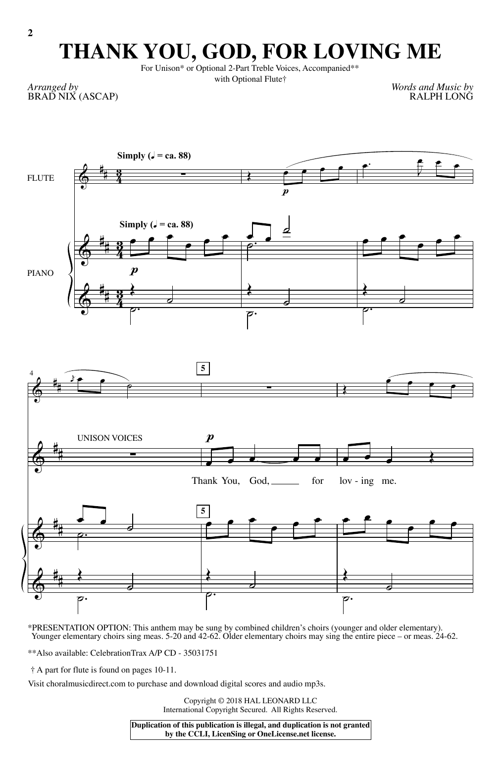 Brad Nix Thank You, God, For Loving Me sheet music notes and chords. Download Printable PDF.